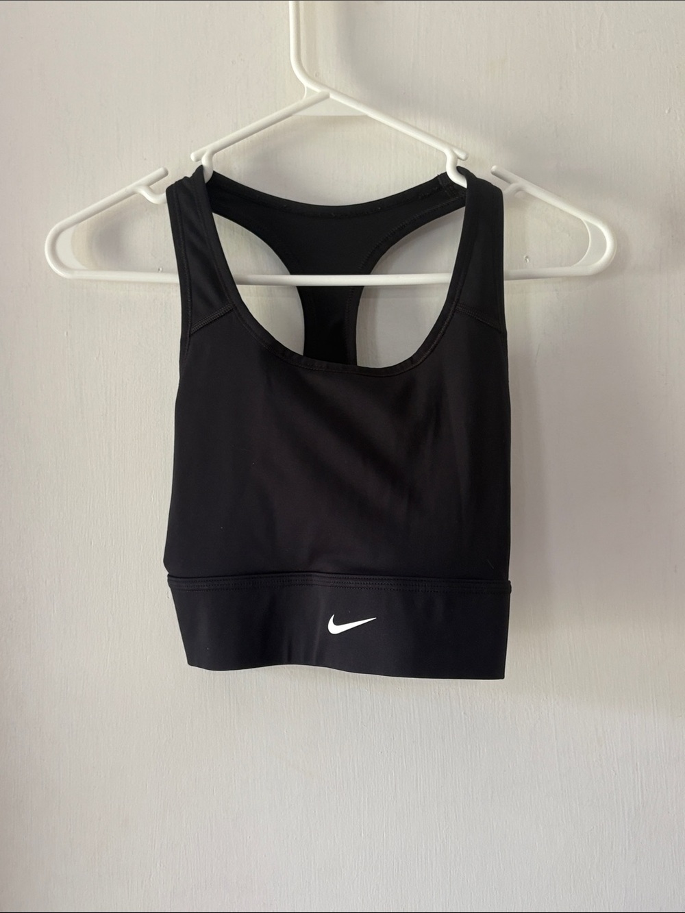 Nike Black Racerback Logo Sports Bra